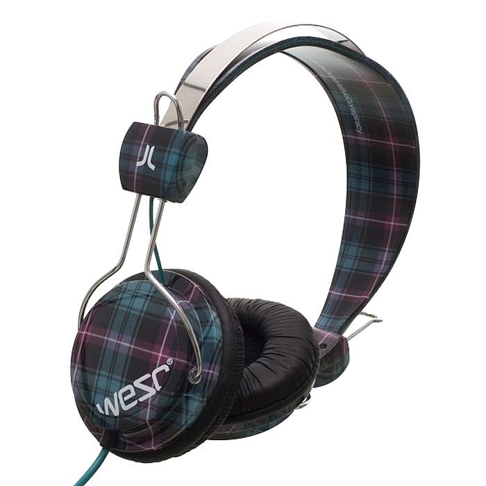 WESC - Wesc Checked Bongo Headphones (unisex premium headphones) (black)