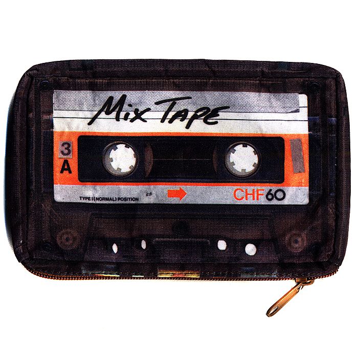 POCKET JAMS CASSETTE - Pocket Jams Cassette Tape Pouch With Zipper (brown, orange & grey design)