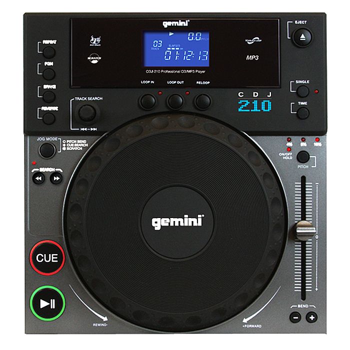 GEMINI Gemini CDJ 210 Professional Tabletop Scratch MP3/CD Player vinyl