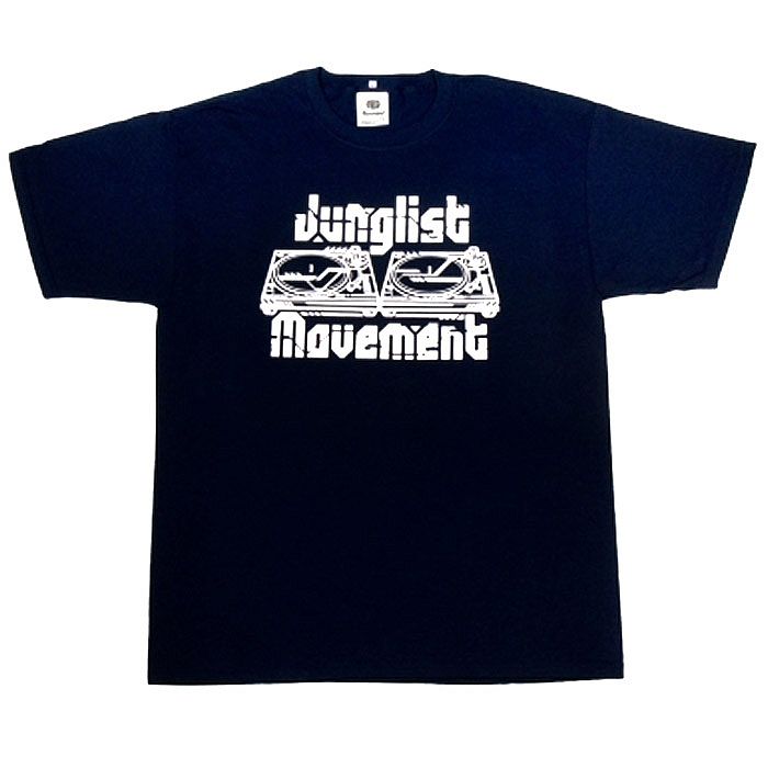 JUNGLIST MOVEMENT - Aerosoul Junglist Movement Limited Edition Tadaomi Shibuya Remix T-shirt (dark navy t-shirt with white logo)
