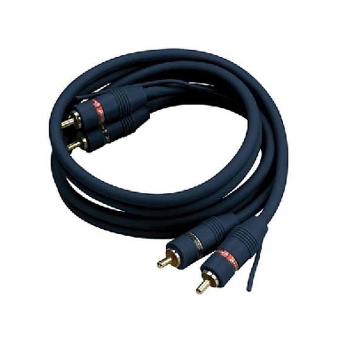 MONACOR - Monacor AC-150/BL Male To Male Stereo Phono (RCA) Cinch Cable With Ground Wire (1.5m, blue)