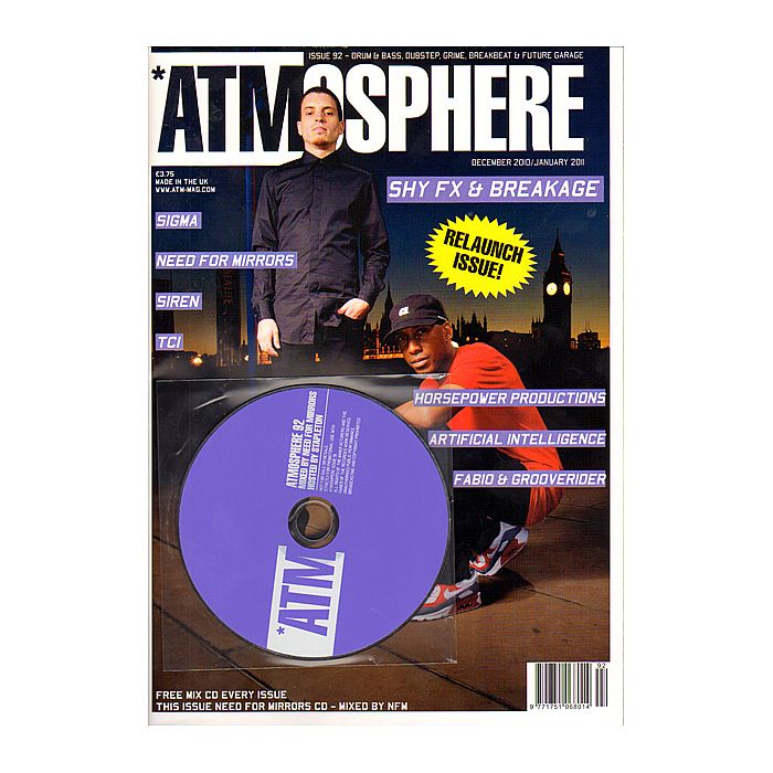 ATM MAGAZINE - ATM Magazine Issue 92: December 2010/January 2011 (incl. free  Need For Mirrors mix CD,  feat Sigma, Siren, TCI, Shy FX & Breakage, Horsepower Productions, Artificial Intelligence, Fabio  & Grooverider & More)