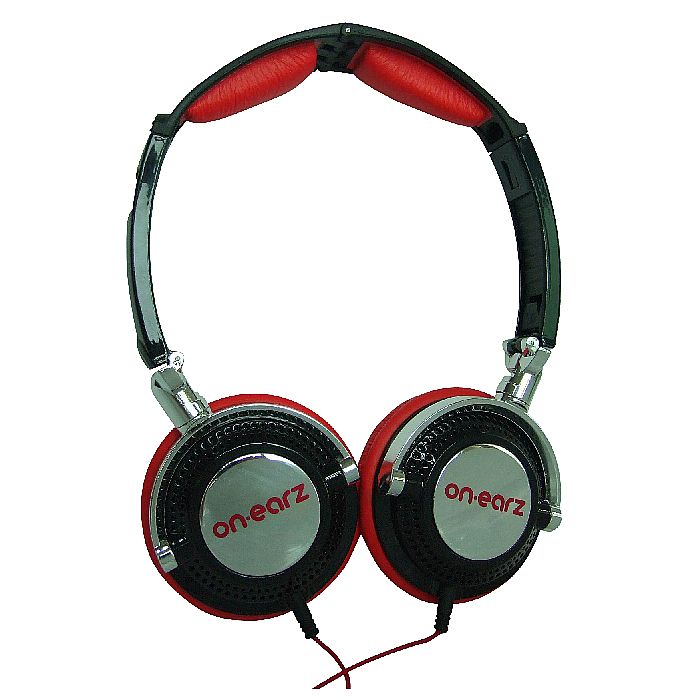 On Earz Lollipop Headphones (black/red) at Juno Records.