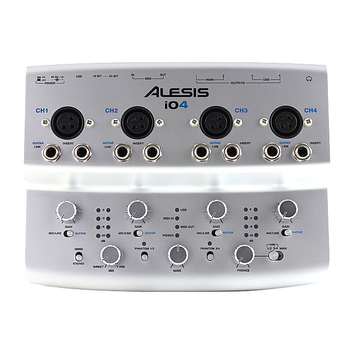 ALESIS Alesis iO4 USB Audio & MIDI Interface + Cubase LE Audio
