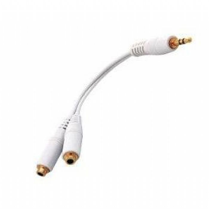 AV LINK - Av Link iPlug 3.5mm Mini Jack Stereo Earbud/Headphone Splitter Cable (white)