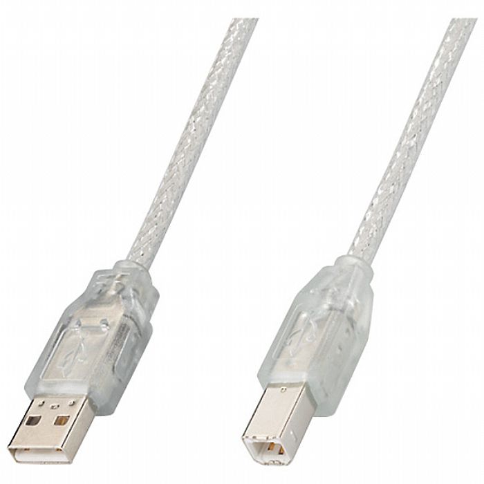 MONACOR - Monacor USB201AB USB Cable/Lead (transparent, 1.8m)