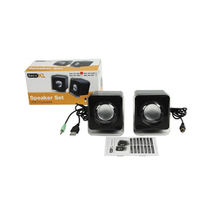 BasicXL 3W USB 2.0 Portable Speaker Set (black) at Juno Records.