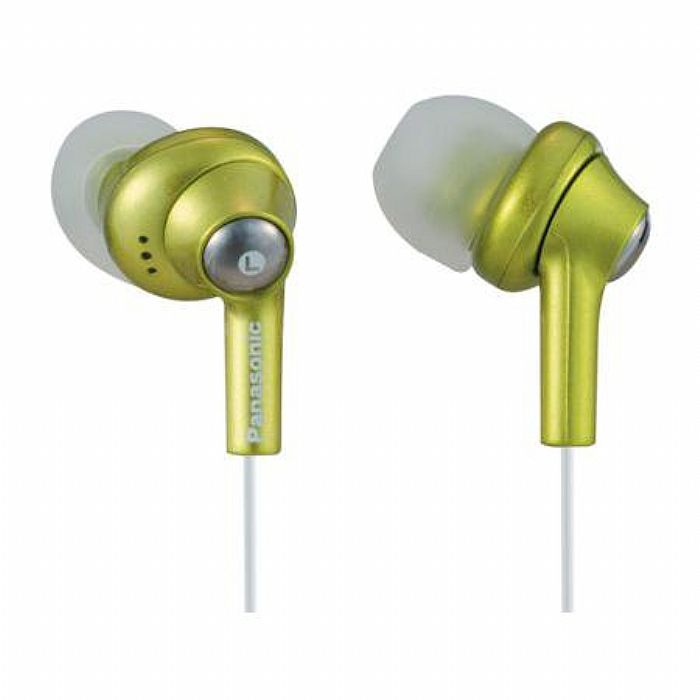 Panasonic RPHJE280 in ear earphones with extension cord (green) at Juno