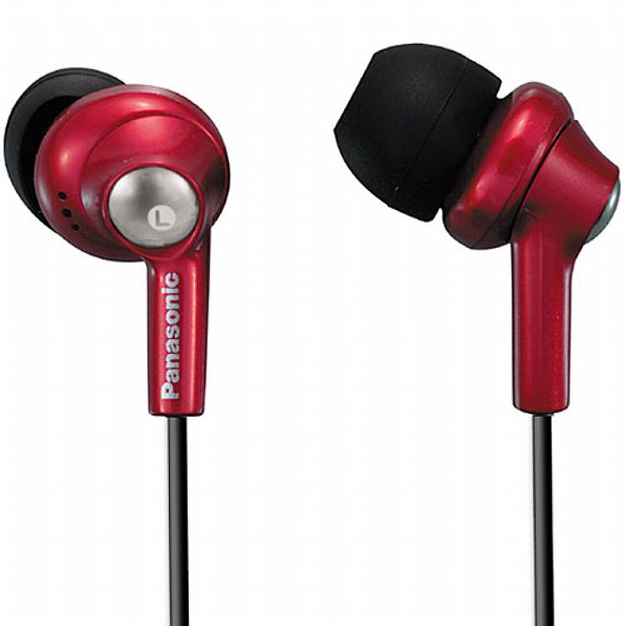 PANASONIC Panasonic RPHJE280 in ear earphones with extension cord (red