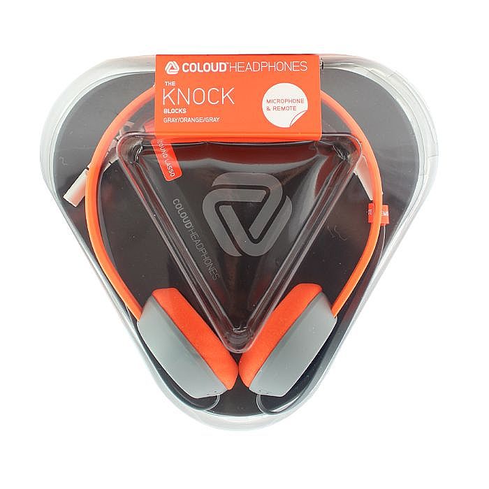 COLOUD - Coloud Knock Blocks Headphones with Mic & Remote (grey, orange)