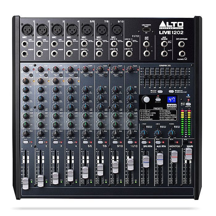ALTO PROFESSIONAL - Alto Professional Live 1202 12-Channel Live Mixer With USB