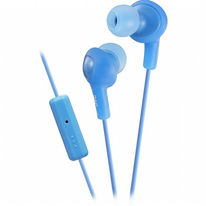 JVC HAFR6 Gumy Plus Earbuds with Mic & Remote (blue) at Juno Records.