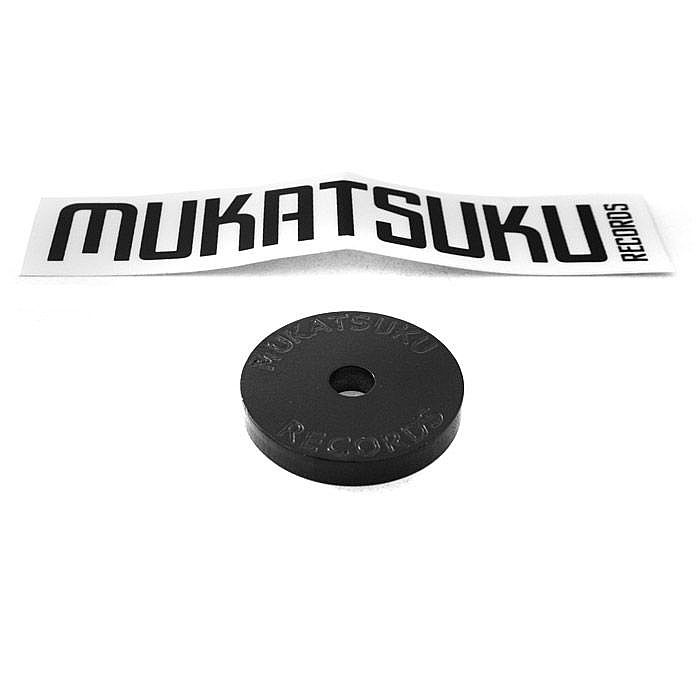 MUKATSUKU - Branded Bespoke Black Mukatsuku 45 RPM Centre Hole Turntable Adapter for Playing Dinked 7 Inch Records *Juno Exclusive*