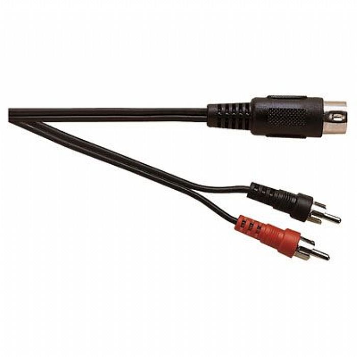ELECTROVISION - Electrovision 5 Pin Male DIN Plug To 2 x Male RCA Phono Plugs (1.2m, black)