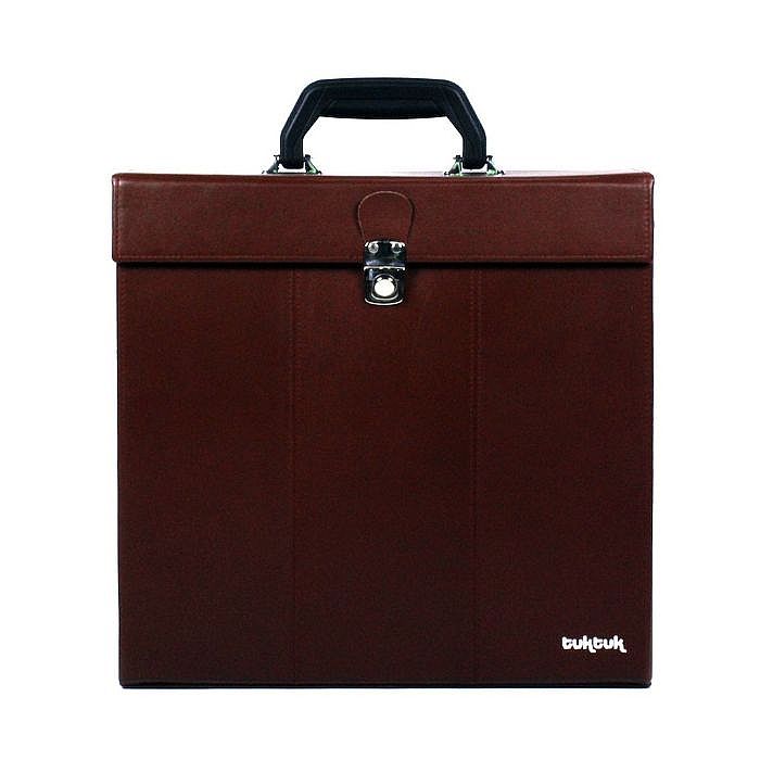 TUK TUK - Tuk Tuk 12" Leather Record Box (chocolate brown)