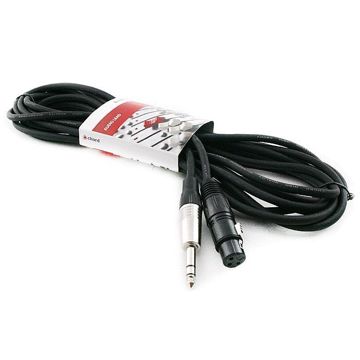 CHORD - Chord XLR Female To 6.3mm TRS Jack Plug Audio Cable (6.0m)