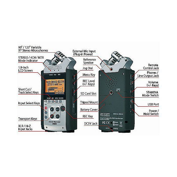 Zoom H4n EXT Digital Audio Recorder + Rycote Portable Audio Recorder