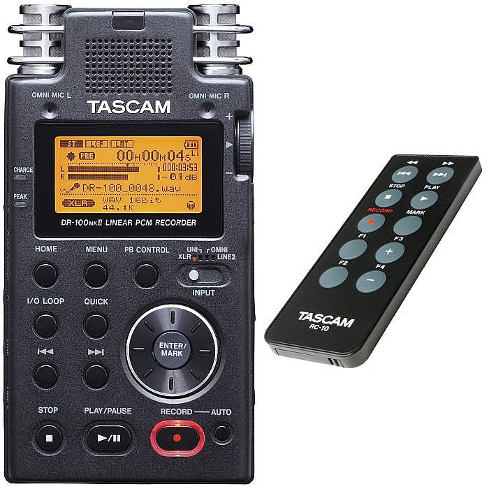 TASCAM Tascam DR100 MkII Portable Digital Audio Recorder + RC10 Remote