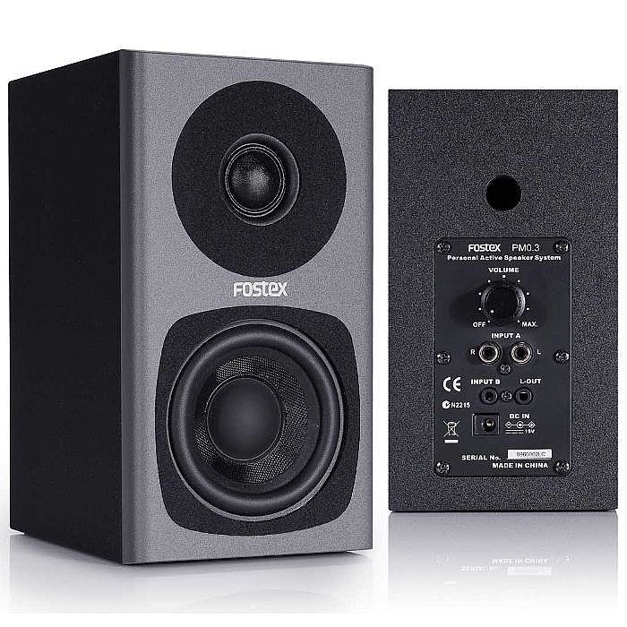 Fostex PM0.3d Active Speaker System (pair, matte black)