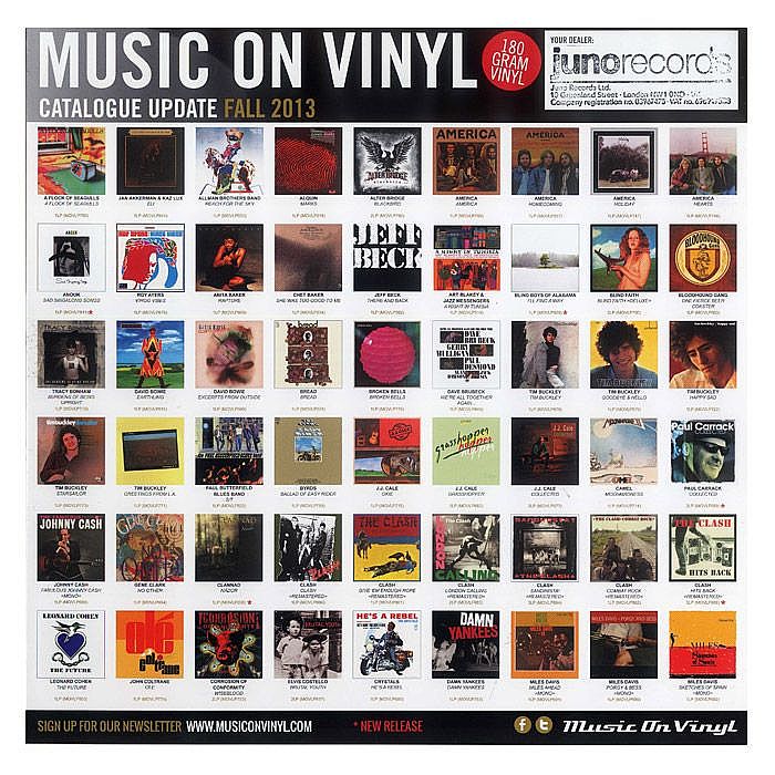 MUSIC ON VINYL - Music On Vinyl Catalogue Fall 2013 (free with any order)