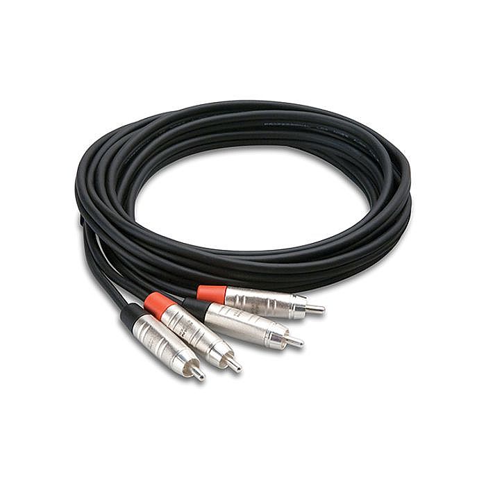 HOSA - Hosa HRR-015X2 Dual REAN RCA To Dual REAN RCA Pro Stereo Interconnect Cable (black, 15 ft)