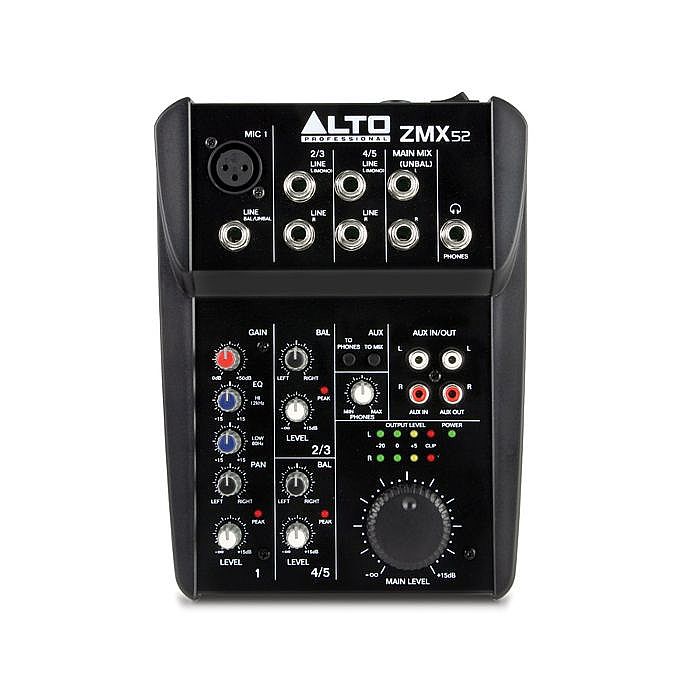 ALTO PROFESSIONAL - Alto Professional ZMX52 5-Channel Compact Live Mixer (black)