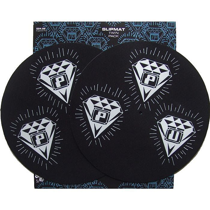 PPU - Peoples Potential Unlimited Slipmats With Glow In The Dark PPU Logo (black, pair)
