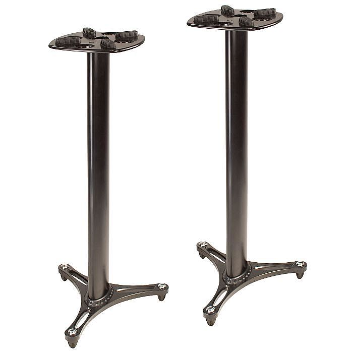 ULTIMATE SUPPORT - Ultimate Support MS90/45B Column Studio Monitor Stands With Decoupling Pads (black, pair)