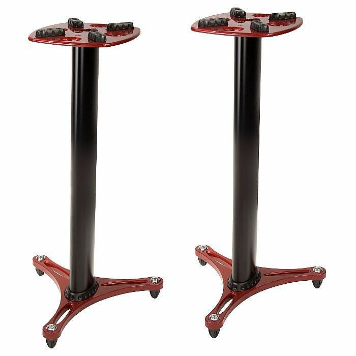 ULTIMATE SUPPORT - Ultimate Support MS90/36R Column Studio Monitor Stands With Decoupling Pads (red, pair)