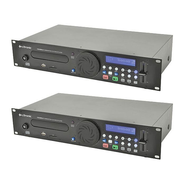 CITRONIC - Citronic CDUSB2 Rackmount Combination CD / USB / SD Players (pair)