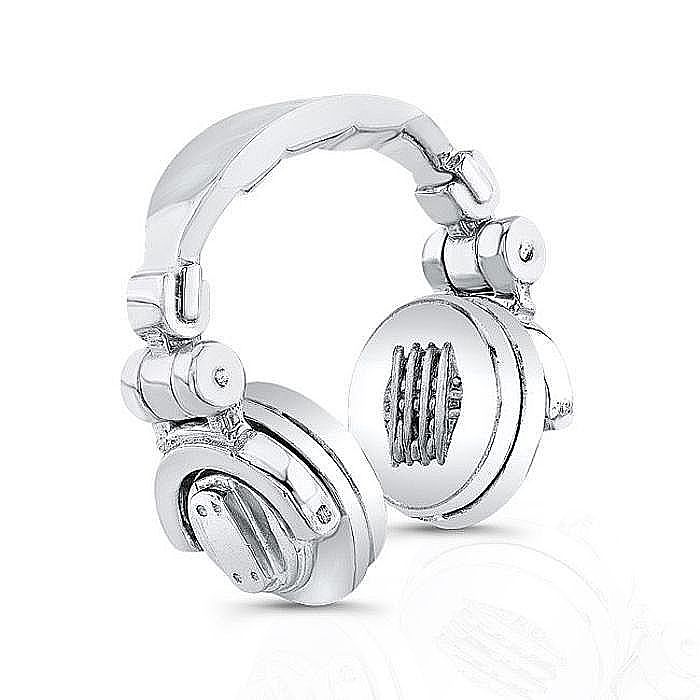 SOUND HEADZ - Sound Headz White Gold Plated DJ Headphone Necklace (blank slate model)