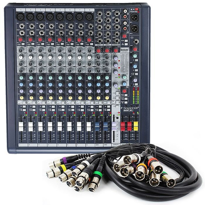 SOUNDCRAFT - Soundcraft MFXi8 8 Channel Mixer + FREE 8 Way XLR Wiring Loom (3m)