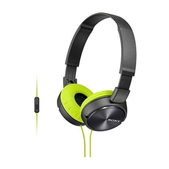 SONY - Sony MDRZX310AP Headphones With Mic & Remote (black/green)