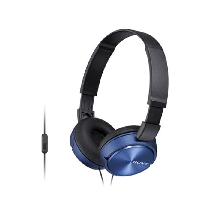 SONY - Sony MDRZX310AP Headphones With Mic & Remote (blue)