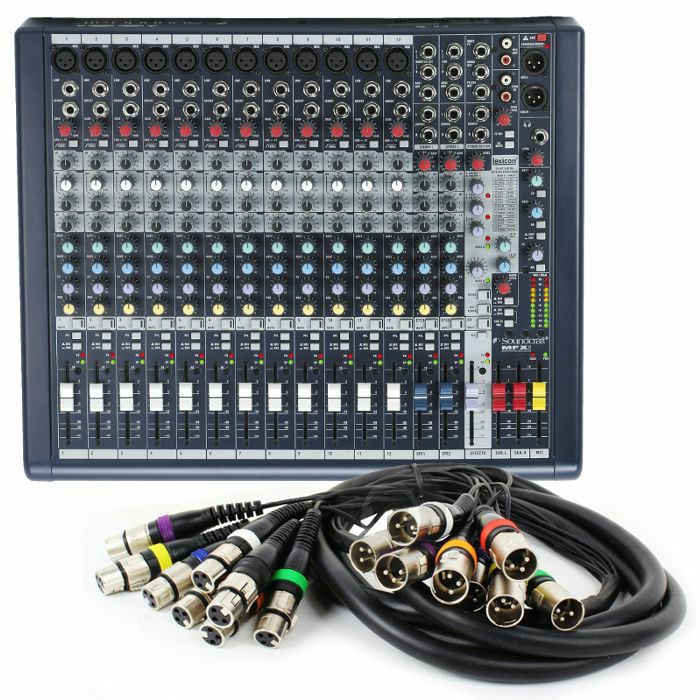 SOUNDCRAFT/QTX - Soundcraft MFXi12 12 Channel Mixer + FREE 8 Way XLR Wiring Loom (3m)