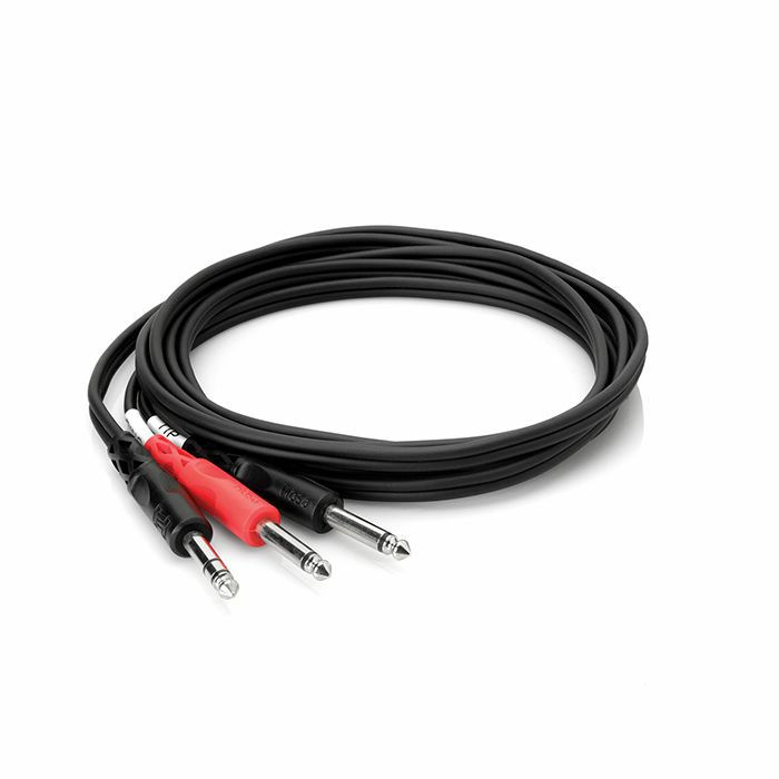 HOSA - Hosa STP-201 Dual 1/4" TS Jack To 1/4" TRS Jack Insert Cable (1.0m)