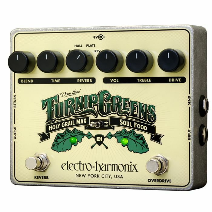 ELECTRO HARMONIX - Electro Harmonix Turnip Greens Overdrive & Reverb Multi Effect Pedal