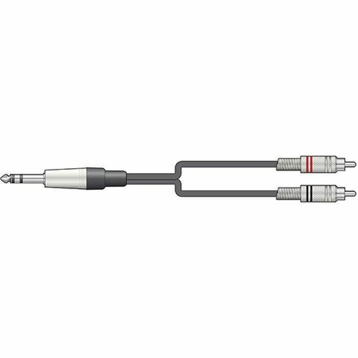 CHORD - Chord 6.3mm TRS Jack To 2x RCA Plugs Cable (3.0m)