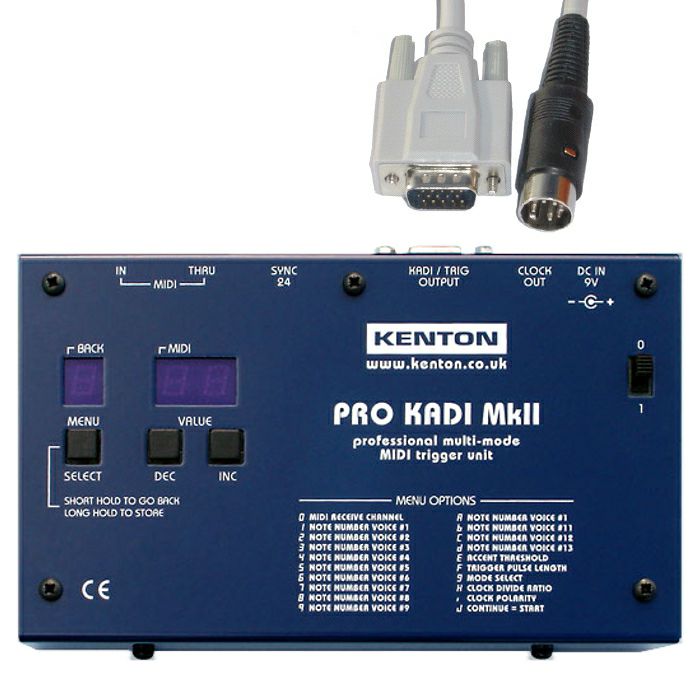 KENTON - Kenton Pro KADI MK2 Versatile MIDI To Trigger Unit (includes WASP cable)