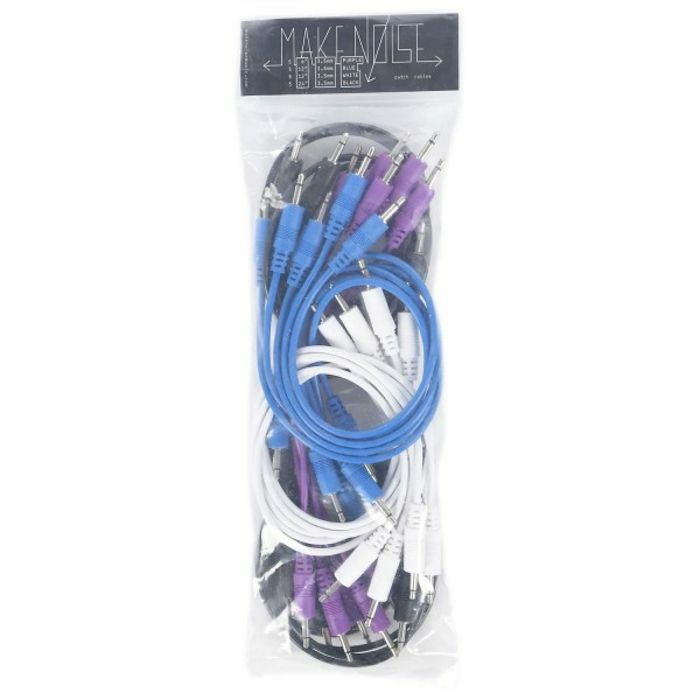 MAKE NOISE - Make Noise Assorted 3.5mm Modular Synth Mono Patch Cables (purple, white, blue & black, pack of 20)