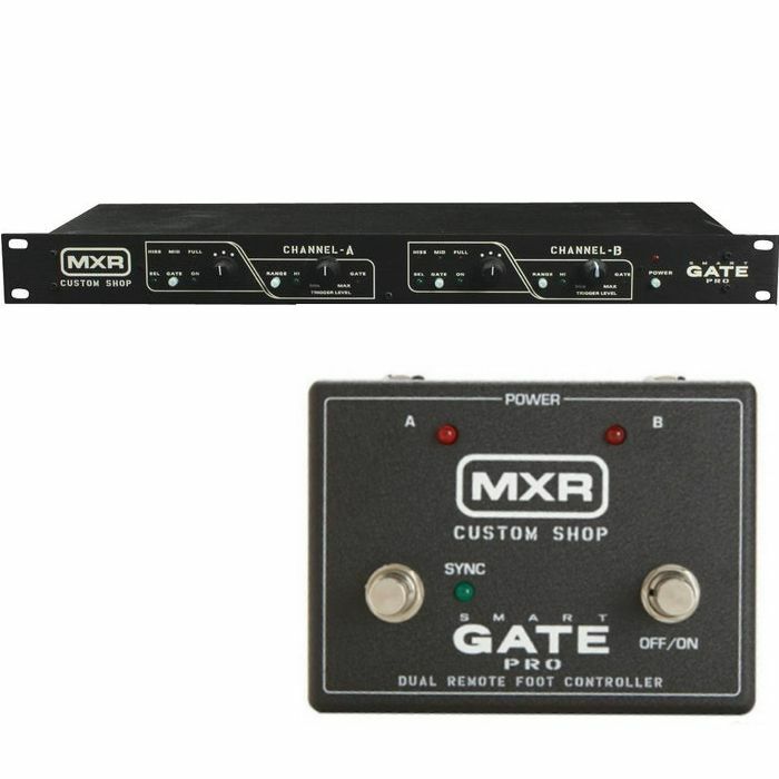 MXR - MXR M235 Smart Gate Pro Noise Gate Rack + Dual Remote Foot Controller Pedal For M235 (SPECIAL LOW PRICE BUNDLE)