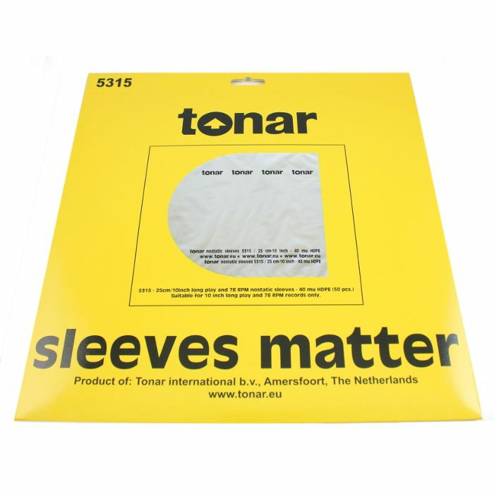 TONAR - Tonar Nostatic 10" Vinyl Record Inner Sleeves (pack of 50)
