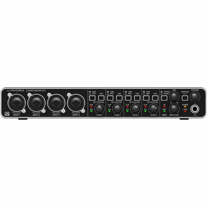 BEHRINGER - Behringer UPhoria UMC404HD Audiophile USB Audio & MIDI Interface With Tracktion 4 Software