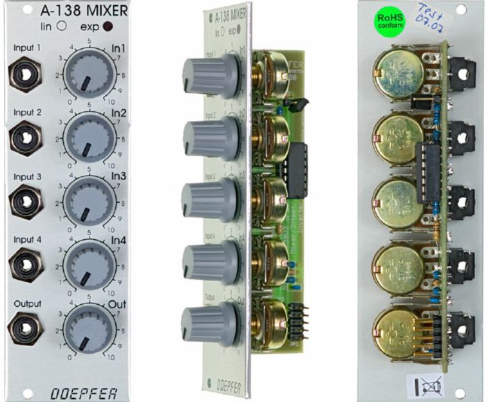 DOEPFER - Doepfer A-138b 4-Channel Mixer Logarithmic Module (silver)