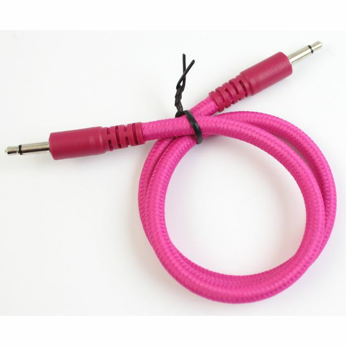 BRAIDED PATCH CABLE - 1/8" Jack Braided Patch Cable (pink, 15" length)