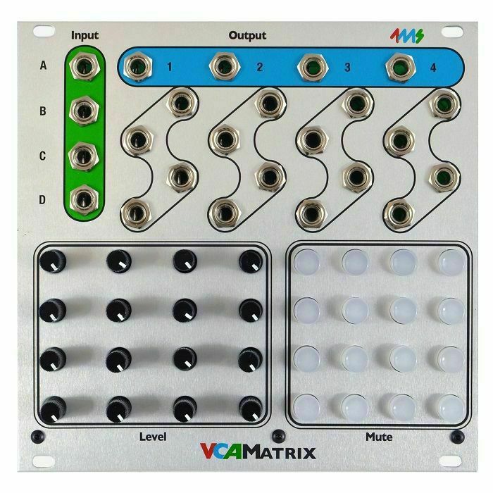 4MS - 4ms VCA Matrix 4-Input & 4-Output VCA Module With 16 Routing Options