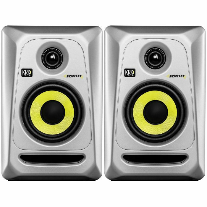 KRK KRK Rokit RP4 G3 Active Studio Monitor Speakers (pair, silver with
