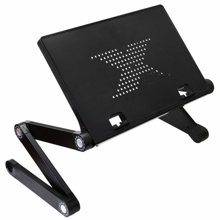 NJS - NJS Adjustable Laptop Stand With USB Fans & Mouse Holder