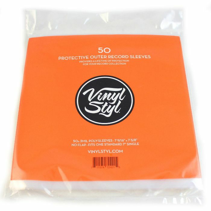 VINYL STYL - Vinyl Styl Protective Outer 7" Vinyl Record Plastic Sleeves (50 pack)