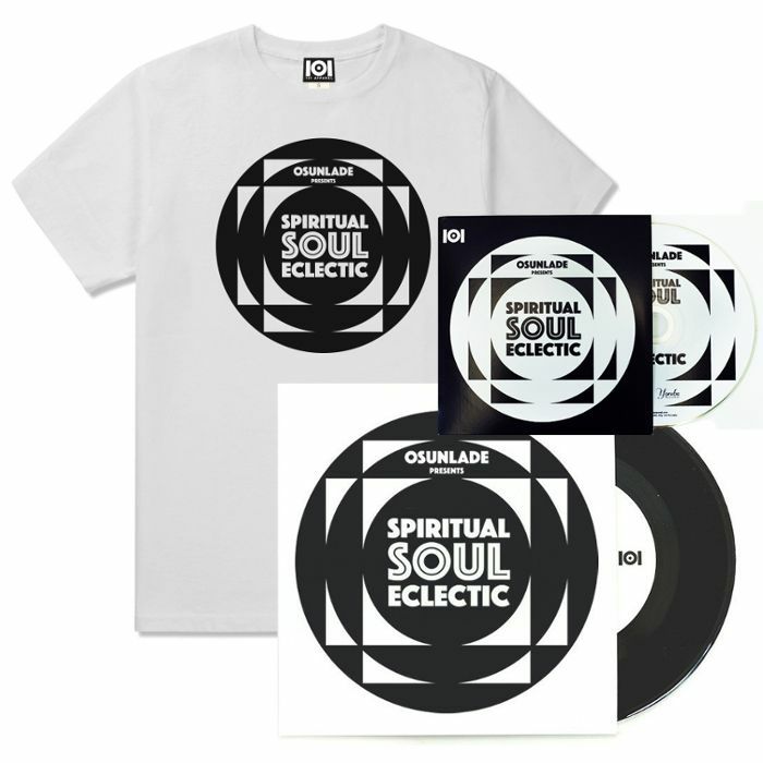 101 APPAREL/OSUNLADE - 101 Apparel Spiritual Soul Eclectic T-Shirt With 7" & Mix CD (white, large)